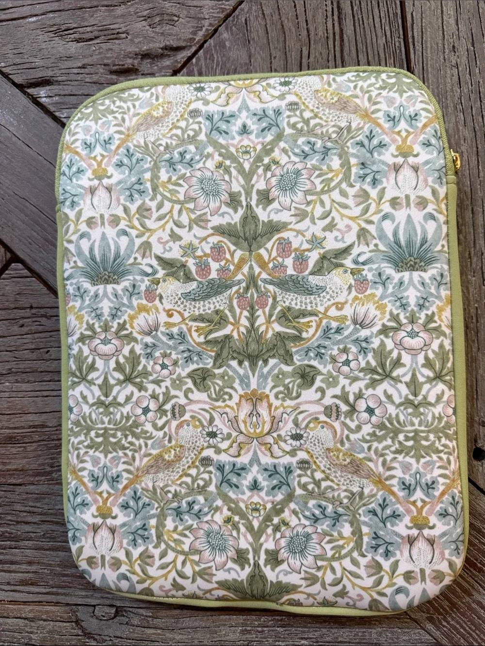 William Morris Tablet Sleeve in Sage Green